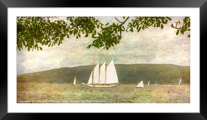 The Sailing Schooner Adix on the River Clyde Framed Mounted Print by Tylie Duff Photo Art