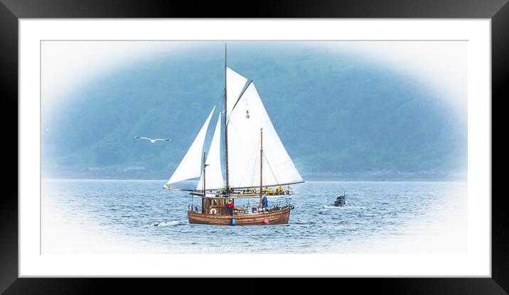 Classic Fife Yacht "The Lady Anne" and Puffer Framed Mounted Print by Tylie Duff Photo Art