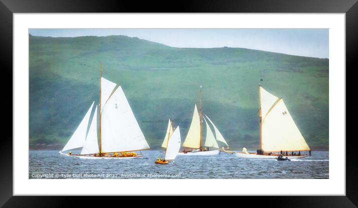 Fife Yachts On The Clyde Framed Mounted Print by Tylie Duff Photo Art