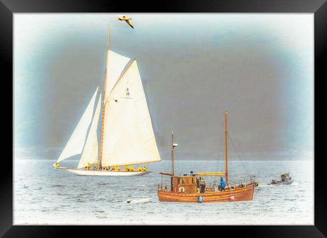 Fife Yacht The Lady Anne On The Clyde Framed Print by Tylie Duff Photo Art