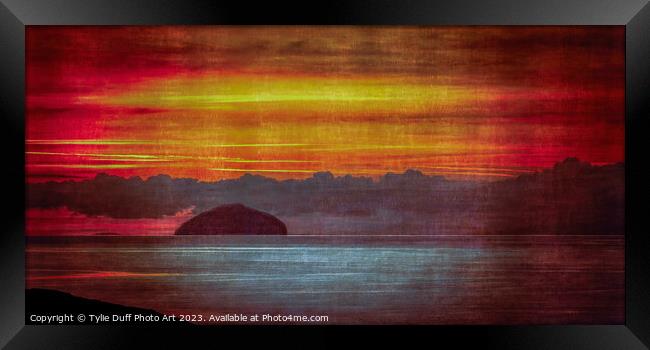 Ailsa Craig Sunset II Framed Print by Tylie Duff Photo Art