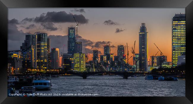 London Skyline from Westminster Bridge Framed Print by Tylie Duff Photo Art