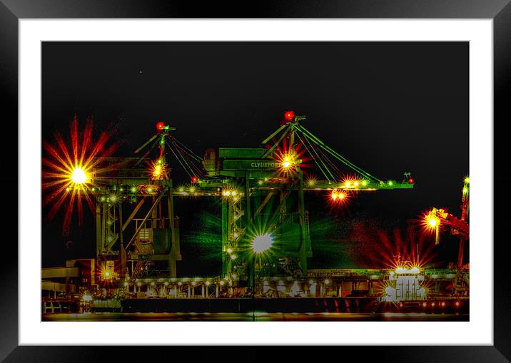 Hunterston Deepwater Terminal(2) Framed Mounted Print by Tylie Duff Photo Art