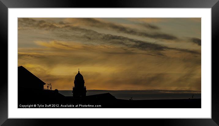 Mesmerizing Sunset Over the Historic Glasgow Skyli Framed Mounted Print by Tylie Duff Photo Art