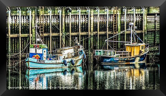 Fishing Boats in Ullapool Harbour Framed Print by Tylie Duff Photo Art