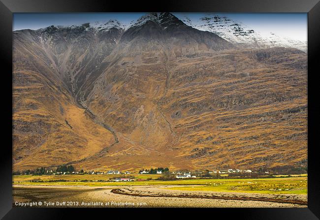 Torridon Village on Upper Loch Torridon Framed Print by Tylie Duff Photo Art