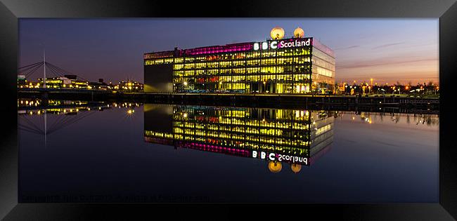 BBC Scotland HQ on the Clyde at Glasgow Framed Print by Tylie Duff Photo Art