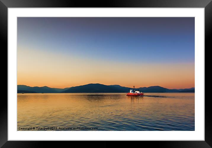 Island Ferry Framed Mounted Print by Tylie Duff Photo Art