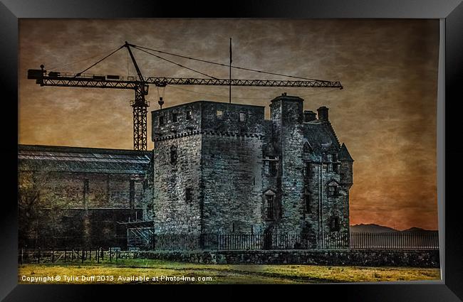 Newark Castle , The Old and The New Framed Print by Tylie Duff Photo Art