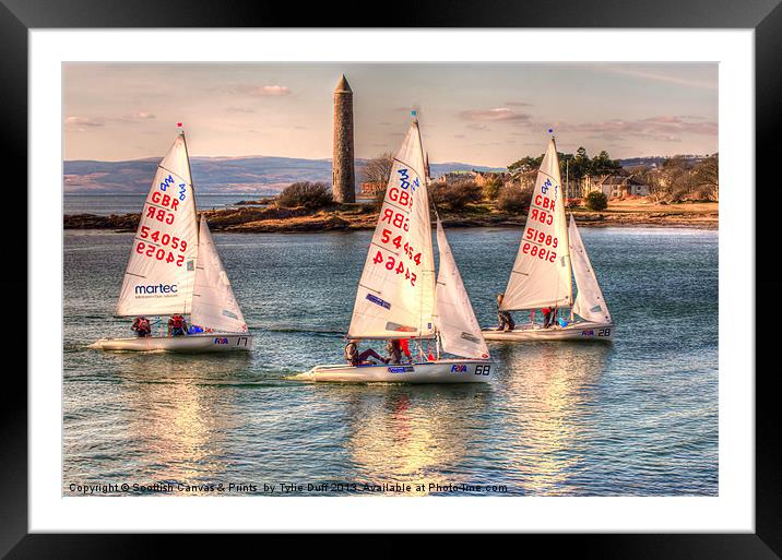 RYA Youth National Championships Largs Framed Mounted Print by Tylie Duff Photo Art
