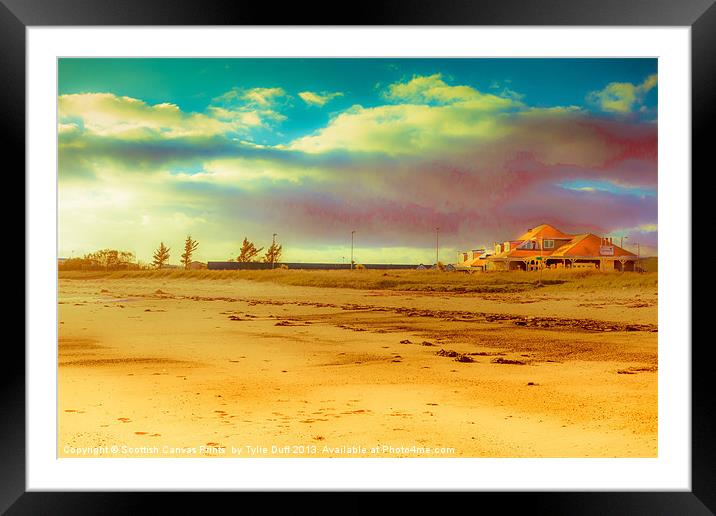 Clouds over Seamill Beach Framed Mounted Print by Tylie Duff Photo Art