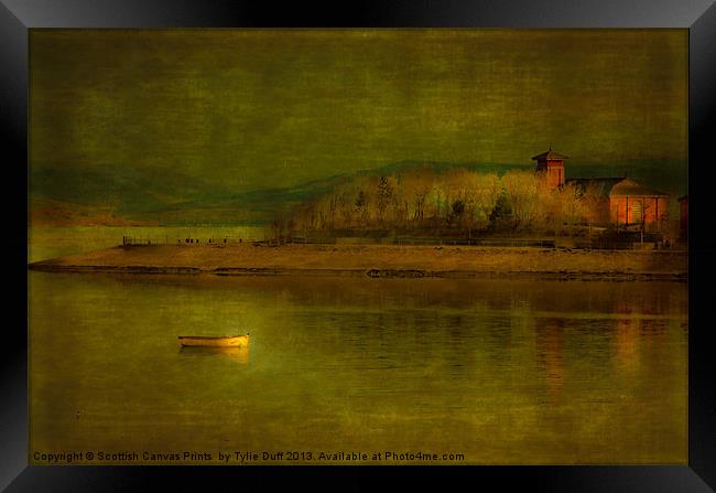 Fairlie Point Ayrshire by Moonlight Framed Print by Tylie Duff Photo Art