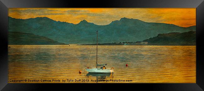 Sunset on the River Clyde Framed Print by Tylie Duff Photo Art