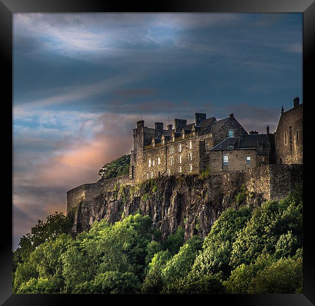 Storm Clouds over Stirling Castle Framed Print by Tylie Duff Photo Art