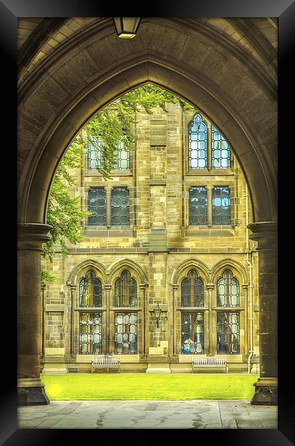 Glasgow University Cloisters Framed Print by Tylie Duff Photo Art