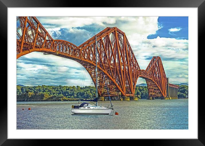 Forth Rail Bridge North Queensferry Framed Mounted Print by Tylie Duff Photo Art