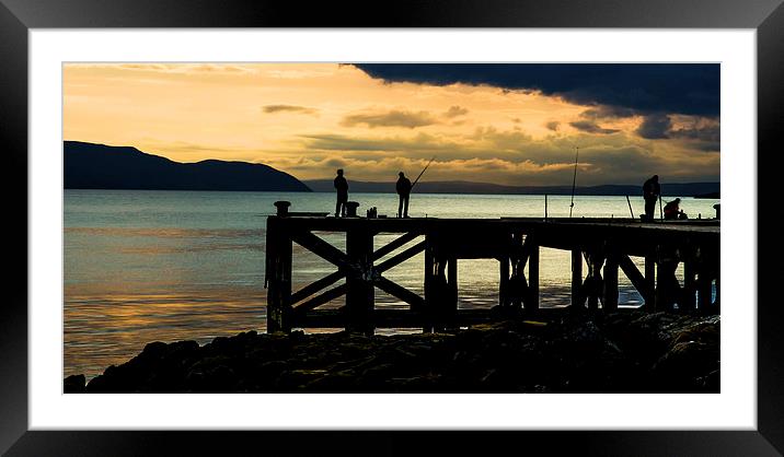 Anglers at Portencross Framed Mounted Print by Tylie Duff Photo Art