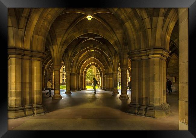The Cloisters at Glasgow University Framed Print by Tylie Duff Photo Art