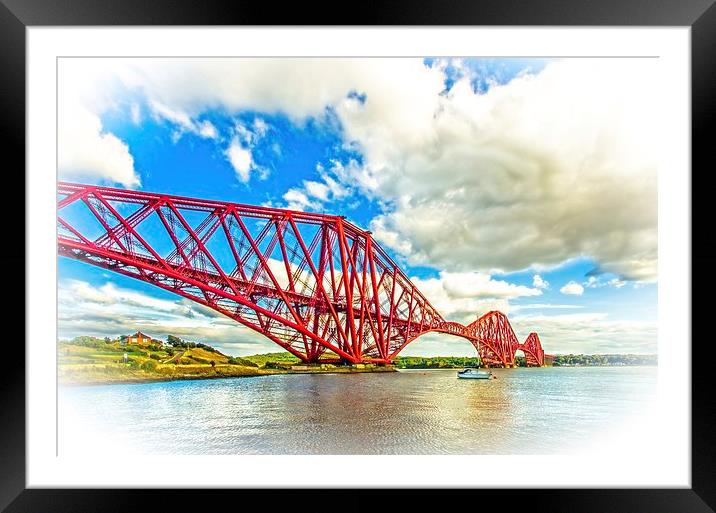 Forth Rail Bridge Scotland Framed Mounted Print by Tylie Duff Photo Art
