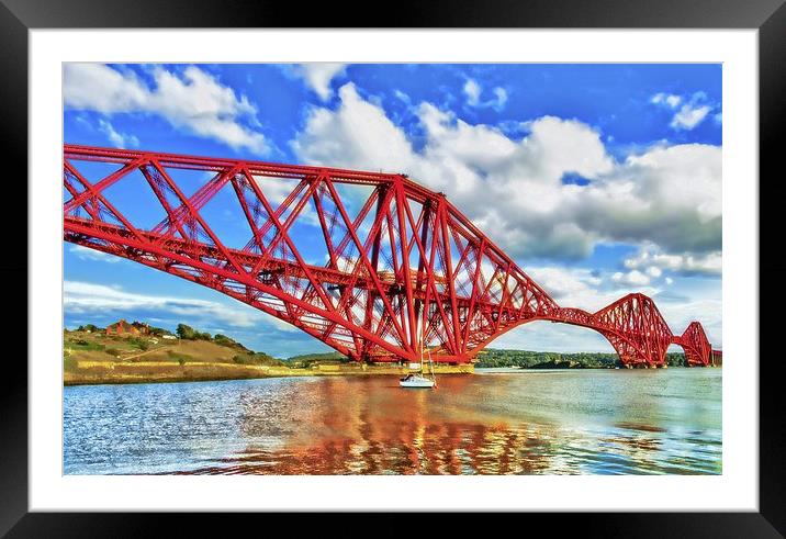 Forth Railway Bridge Scotland Framed Mounted Print by Tylie Duff Photo Art