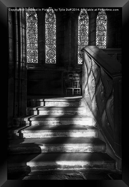 Sunlight on Stairs Glasgow Cathedral Framed Print by Tylie Duff Photo Art