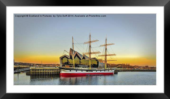 Tall Ship Glenlee in Glasgow Framed Mounted Print by Tylie Duff Photo Art