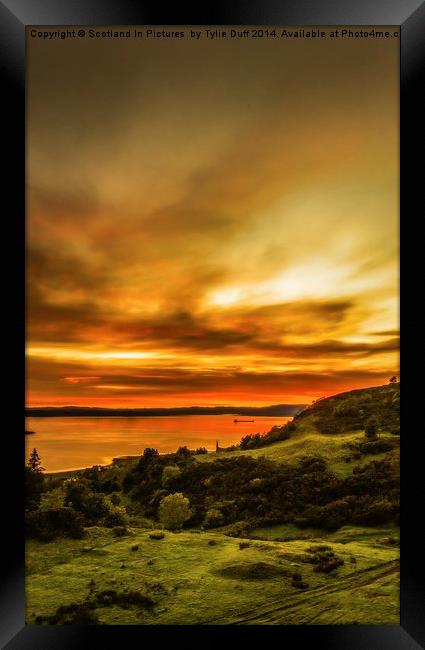 Scottish Sunset at Largs Framed Print by Tylie Duff Photo Art