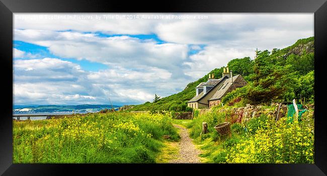 Cottage at Portencross Ayrshire Framed Print by Tylie Duff Photo Art
