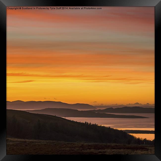 Scottish Winter Sunset Framed Print by Tylie Duff Photo Art