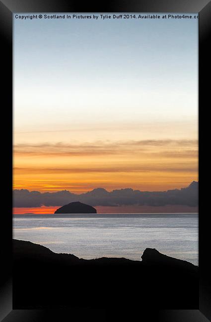  Ailsa Craig at Sunset Framed Print by Tylie Duff Photo Art