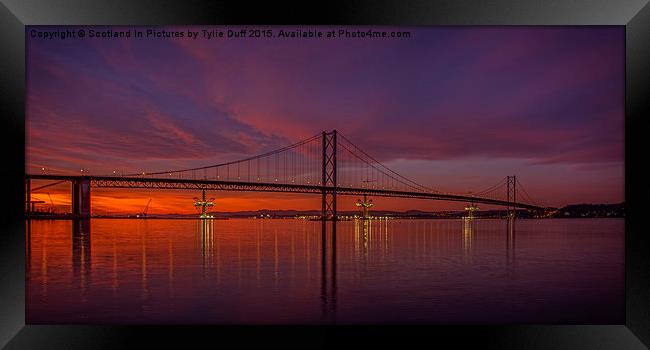  Forth Road Bridge at Sunset Framed Print by Tylie Duff Photo Art
