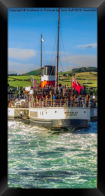   Paddle Steamer Waverley Leaves Largs  Framed Print by Tylie Duff Photo Art
