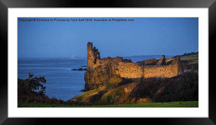 The Ruins of Dunure Castle Scotland Framed Mounted Print by Tylie Duff Photo Art