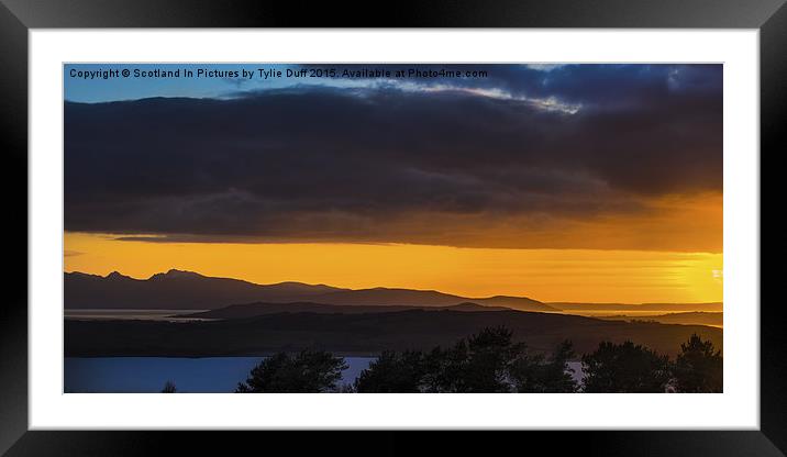   Sunset Over Scottish West Coast Framed Mounted Print by Tylie Duff Photo Art