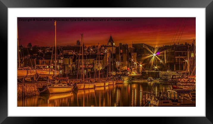 Qeensferry Harbour At Sunset Framed Mounted Print by Tylie Duff Photo Art