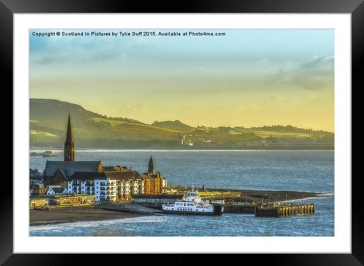 A Birdseye View of Largs Framed Mounted Print by Tylie Duff Photo Art