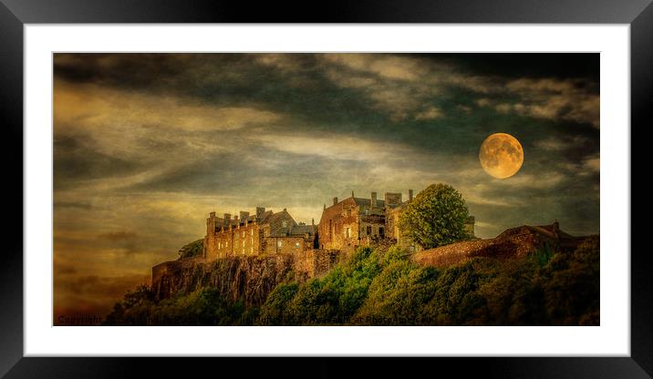 Moonlight on Stirling Castle Framed Mounted Print by Tylie Duff Photo Art