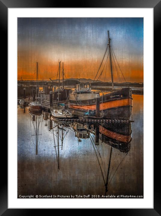 Irvine Harbour Sunset Framed Mounted Print by Tylie Duff Photo Art