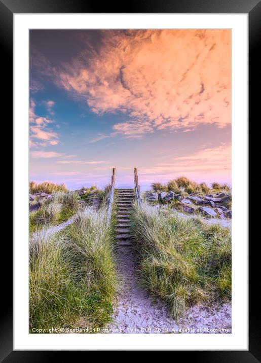 Stairway To Heaven -Majestic Findhorn Beach Sunset Framed Mounted Print by Tylie Duff Photo Art