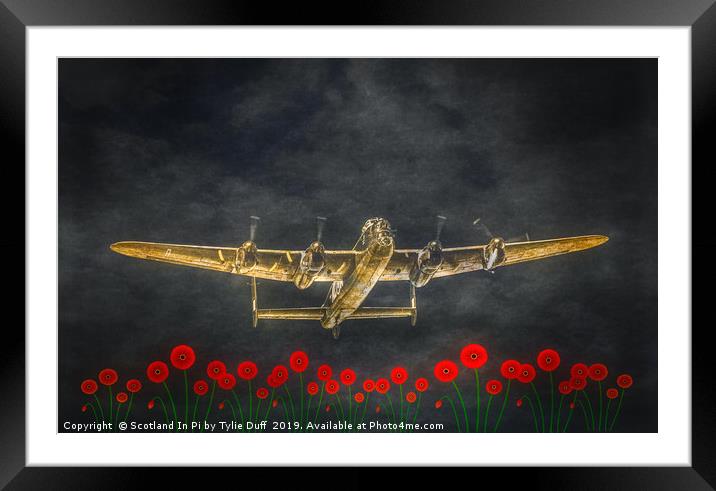 Lest We Forget -Flight of The Lancaster Framed Mounted Print by Tylie Duff Photo Art