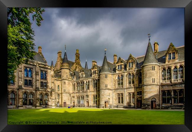 Storm Clouds Over Glasgow Uni Framed Print by Tylie Duff Photo Art