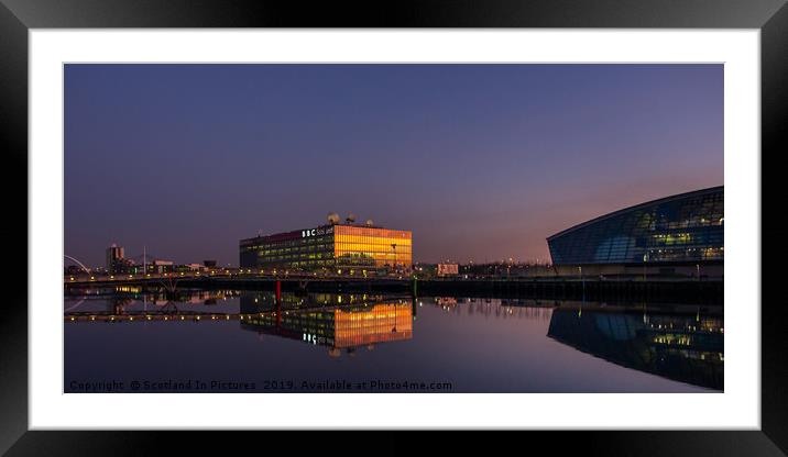BBC HQ and Millennium Bridge, Pacific Quay,Glasgow Framed Mounted Print by Tylie Duff Photo Art