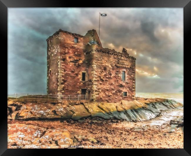 Portencross Castle Framed Print by Tylie Duff Photo Art