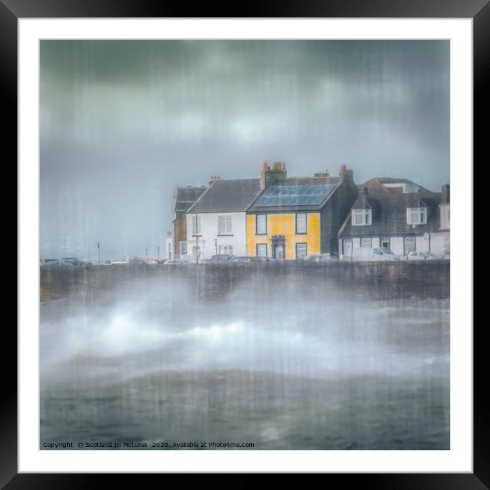 Storm Dennis At Ardrossan on Ayrshire Coast Framed Mounted Print by Tylie Duff Photo Art