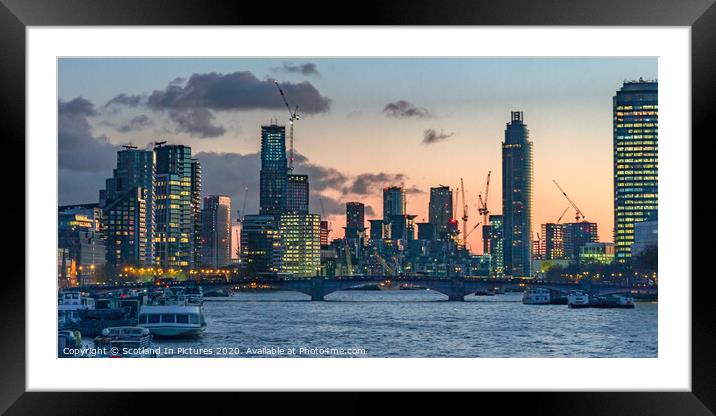 London Skyline From Westminster Bridge Framed Mounted Print by Tylie Duff Photo Art