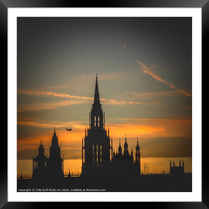 Westminster  Skyline Framed Mounted Print by Tylie Duff Photo Art