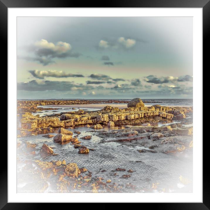 Evening at  Seamill Beach , Ayrshire  Framed Mounted Print by Tylie Duff Photo Art