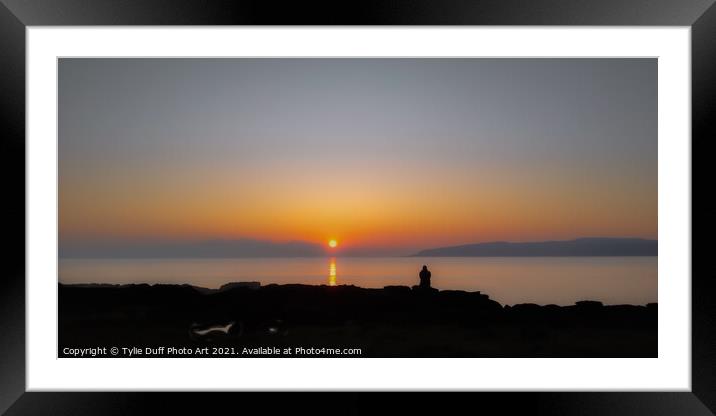 Man in Silhouette At Sunset Framed Mounted Print by Tylie Duff Photo Art