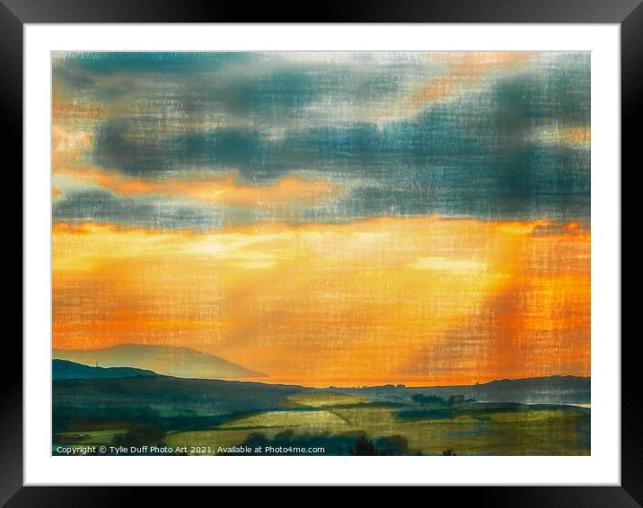 Sunset over Cumbrae From Largs Framed Mounted Print by Tylie Duff Photo Art
