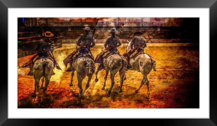 Lipizzaner Equestrian Display at Lipica Framed Mounted Print by Tylie Duff Photo Art